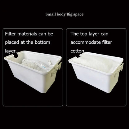 Wall Mounted Hanging Filter Box Removable Plastic Submersible Waterfall Adjuster White Water Circulation Fish Tank Drip Box