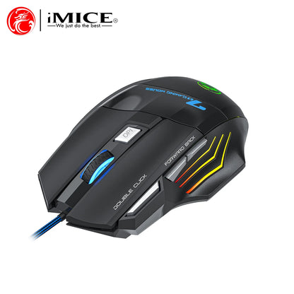 USB Wired Gaming Optical Mouse 4-Keys RGB Backlit Ergonomic Design DPI Adjustable High-Precision Mouse For PC Computer Laptop