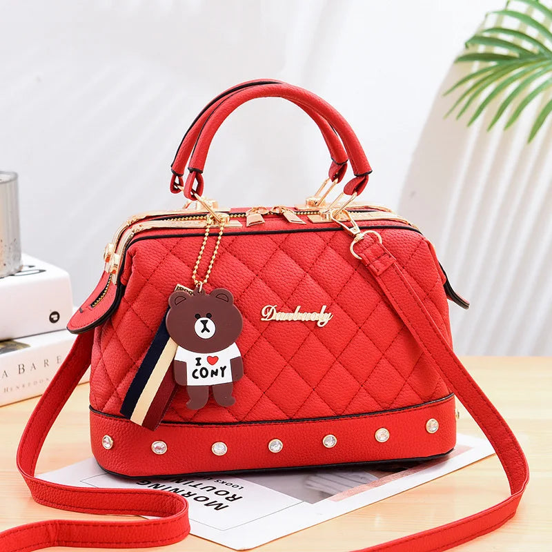 New Woman shoulder bag Large capacity Handbag for Women Crossbody bag Lychee pattern Portable bucket bag ladies messenger bags