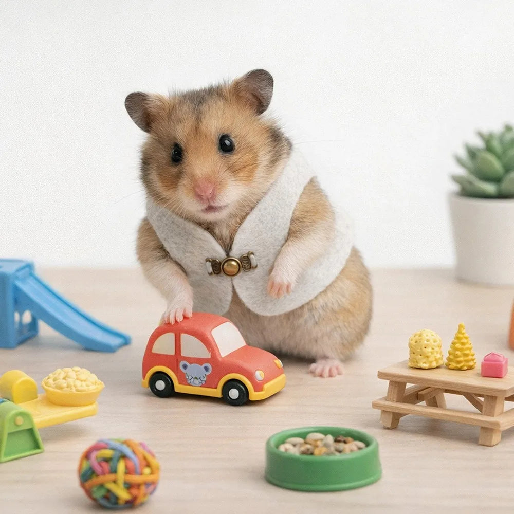 Cute Adorable Hamsters Apparel Skin-friendly with Buckle Cozy Pet Vest Warm Fabric Breathable Small Pets Clothing Photo Outfit