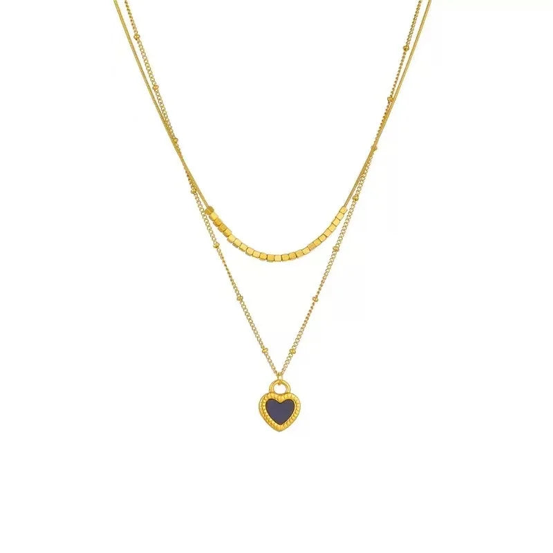 Stainless Steel Envelope Pendant Necklace Metal Waterproof Jewelry For Women