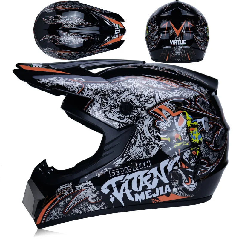 Motorcycle Helmet Children Off-road Helmet For Kids child MotoBike Downhill AM DH Cross safety Helmet Capacete Motocross Casco