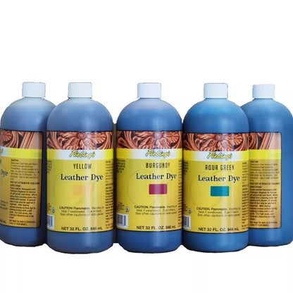 946ml Leather Alcohol Dye Handcrafted DIY Leather Clothing Handicrafts Fabric Coloring Dyeing Auxiliary Raw Surface Dyeing Agent