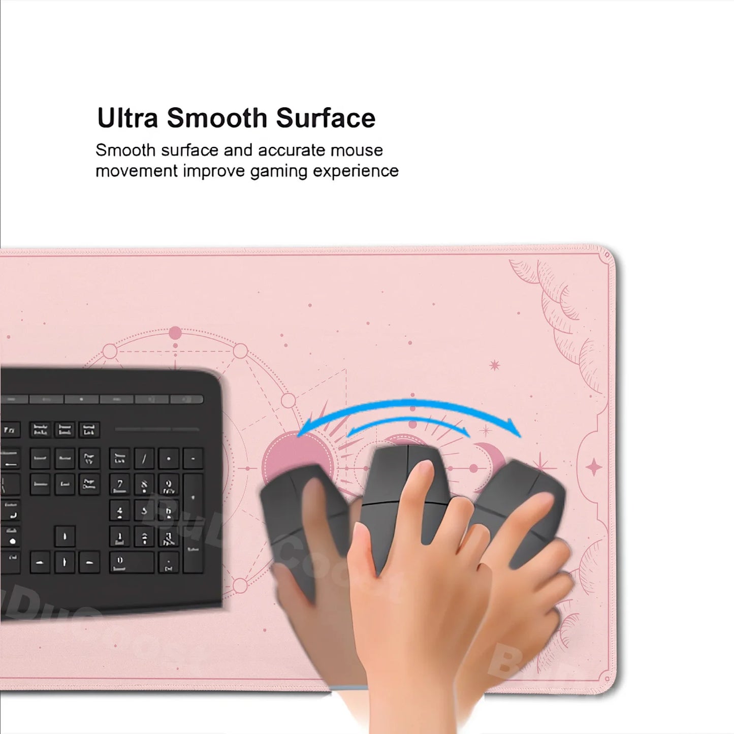 XXL Computer Desk Pad Pink Art keyboardpad Moon Space Mousepad Laptop Table Mat 900x400mm Rubber Anti-slip Soft Desktop Mice Pad