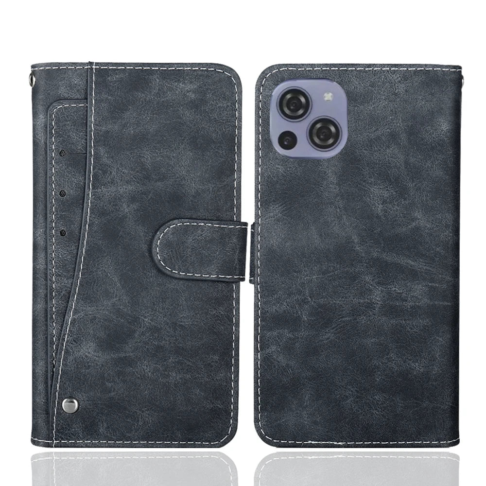 Leather Wallet Cwowdefu S18 Case 6.58" Fashion Luxury Protective Customize Cover Phone Card Wallet Card Slots Book Style