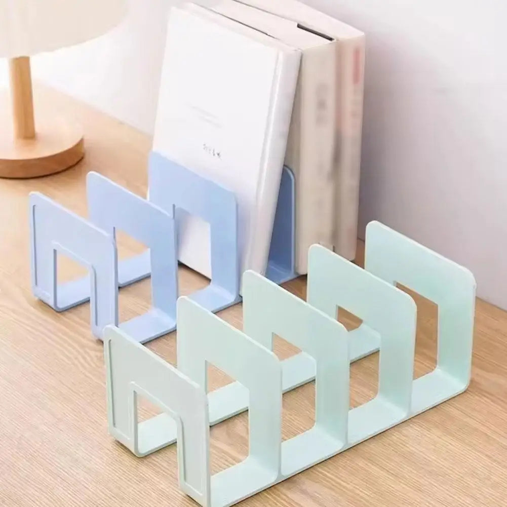 Bookends Stand Bookshelf Desktop Decor Storage Rack Bookend Book Holder School Stationery Office Desktop File Organizer
