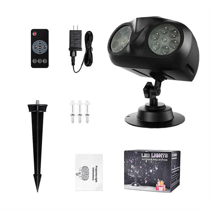 Christmas Snowfall Projector Light Outdoor Snowflakes Light Projector Waterproof Dynamic LED Snowfall Projector Light