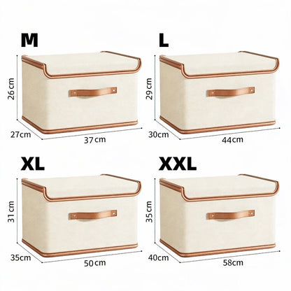 Fabric Box With Lid Large Storage Box Use Wardrobe Clothing Organizing  Quilt Storage Box Clothes Toys Storage Organizer
