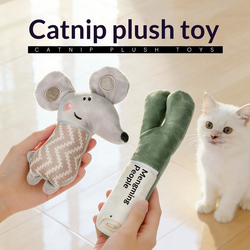 Cat teasing toys, plush toys for cats to relieve boredom, toys for cats to grind their teeth, pet supplies