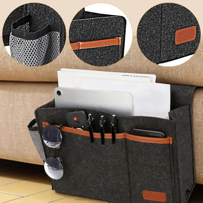 Hanging Bedside Bag, Under Mattress Storage Organizer, Bedside Pockets, Thick