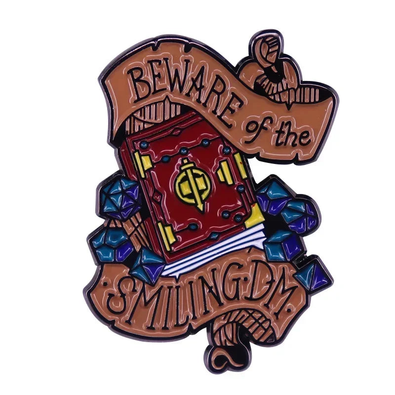 RPG Dice Game D&D Enamel Pins Dungeons Brooch Fashion Personality Lapel Badge Hoodie Decorative Accessories Fans Gift