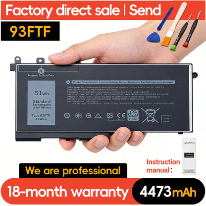 SUOZHAN 51Wh 93FTF Battery for Dell Latitude 5580 5480 5280 5590 5490 5491 5290 5288 5488 5495 5591 E5580 E5480 E5280 E5590