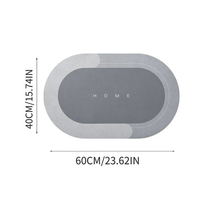 Absorbent Floor Mat Quick Drying Bathroom Mat Non-slip Floor Door Carpet Easy To Clean Home Oil-proof Kitchen Mat