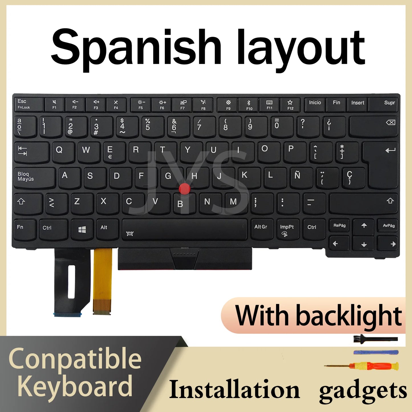 Estonian Spanish French Hebrew Hungarian Italian US for Lenovo ThinkPad E480 E490 L380 R480 T480S L490 T490 Backlit Keyboard
