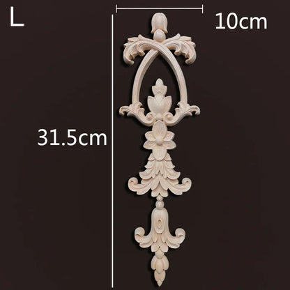 Wooden Furniture Appliques Luxury Living Room Decoration Home Decor Antique Onlays Mouldings Unique Natural Floral Wood Carved