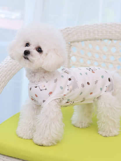 Spring & summer pet clothes four legged pants cat & dog clothes breathable and anti shedding air conditioning home clothes