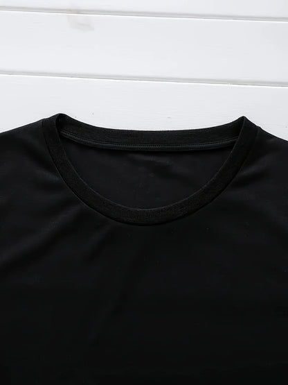Women's Spring/Summer My Birthday Crew Neck Breathable Letter Print Casual Slim Fit Round Neck Short Sleeve Sexy Dress