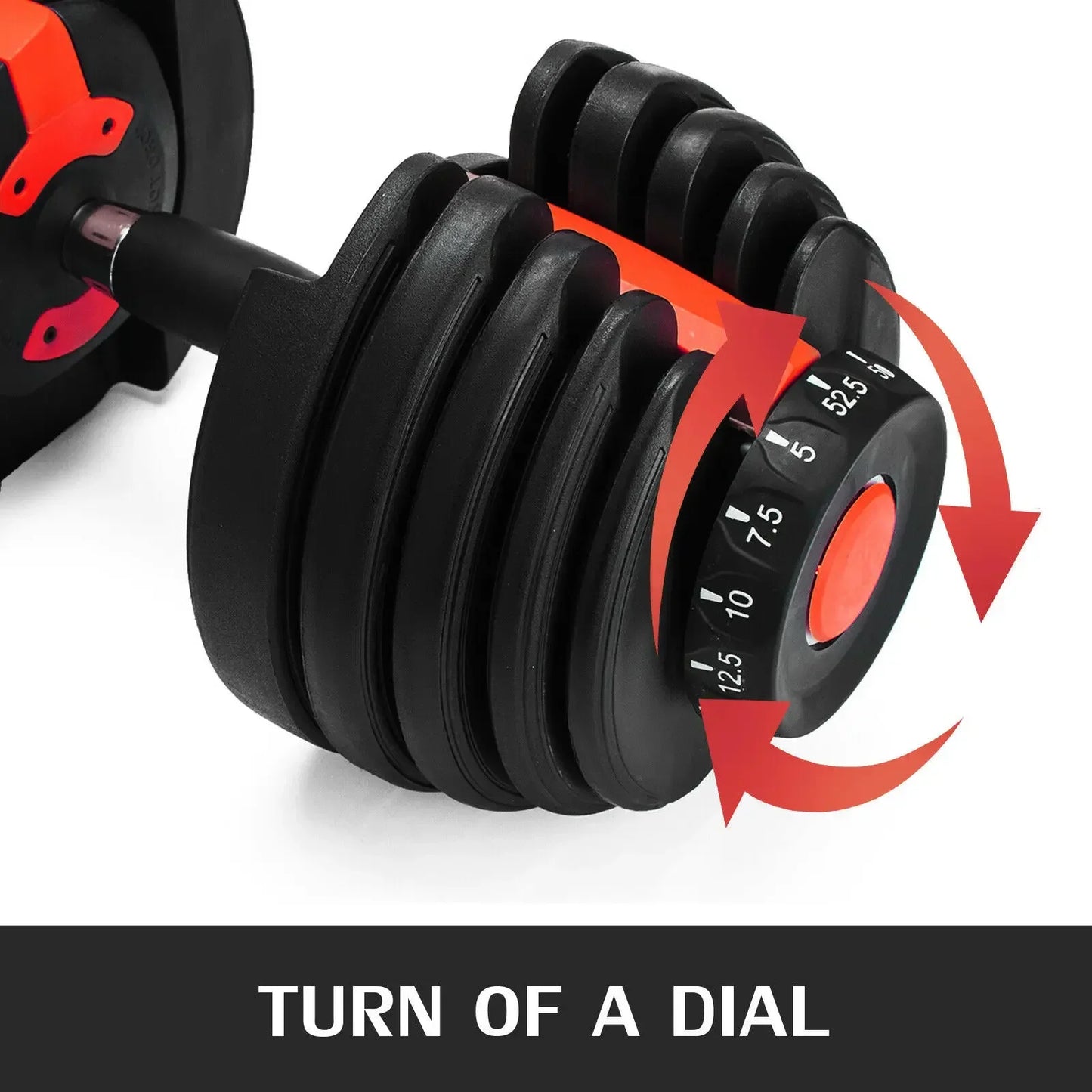 SIHAO 24KG Adjustable Dumbbells Set Home Workout Fitness Equipment  Anti-Slip Handle Full Body Training Arm Muscle Building