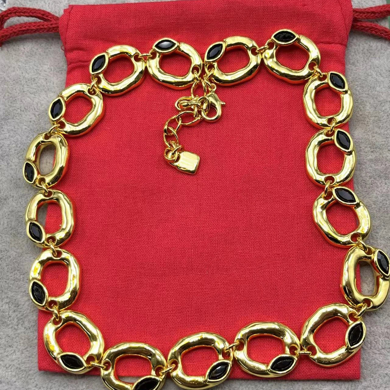 Jewelry Handmade Se . Necklaces and bracelets in gold/silver tones with crystal pendants and chain designs.