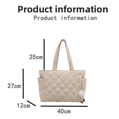 Rectangular Large Capacity Single Shoulder Bag for Commuting To Work Korean Style Women's Tote Bag Lightweight Casual Handbag
