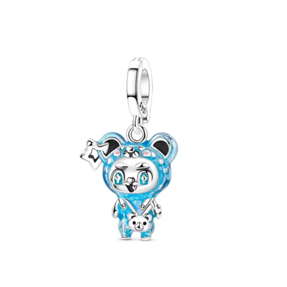 Blue Ocean Turtle Octopus Ship Talisman 925 Silver Beads, Suitable for Original Bracelets DIY Jewelry Women's Accessories Gifts