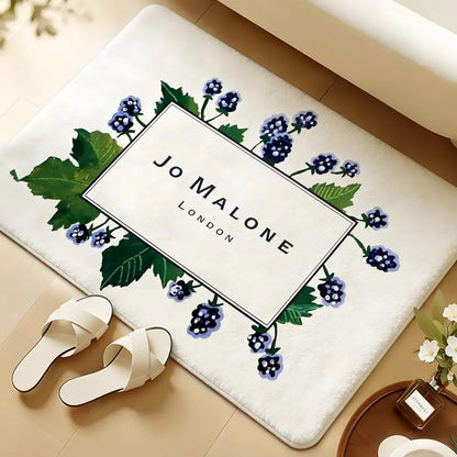 JO M-mALONE Makeup Brand Floor Mat Soft Flannel Rug Non-Slip Absorbent Mat For Bathroom Bedroom Home Decor