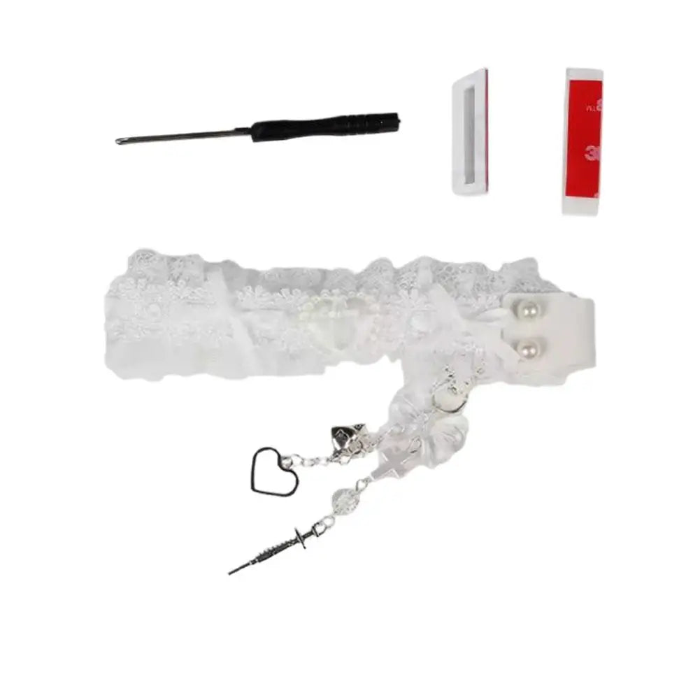 Lace Keyboard Ribbon with Snap-on Keyboard Hand-Decorated Keyboard Accessories for wootingATKDIY  Protect Keyboard Decoration
