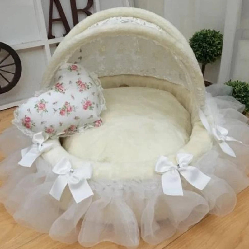 Pet Cradle Bed Dog'S Lace Nest For High-End Comfort Dog Bed Luxury Pet Bed