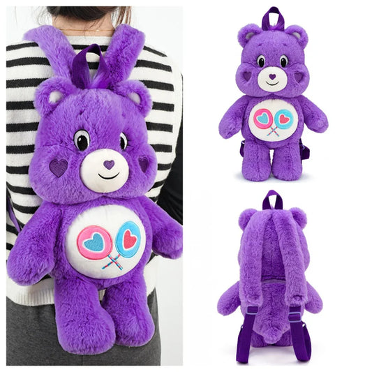 40CM Care Bears Plush Backpack Stuffed Toys Cute CareBears Dolls Children Schoolbag Girls Soft Soothing Birthday Christmas Gifts