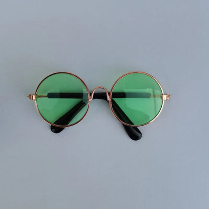 Lovely Vintage Round Cat Sunglasses Reflection Eye Wear Glasses For Small Dog Cat Pet Photos Pet Products Props Accessories