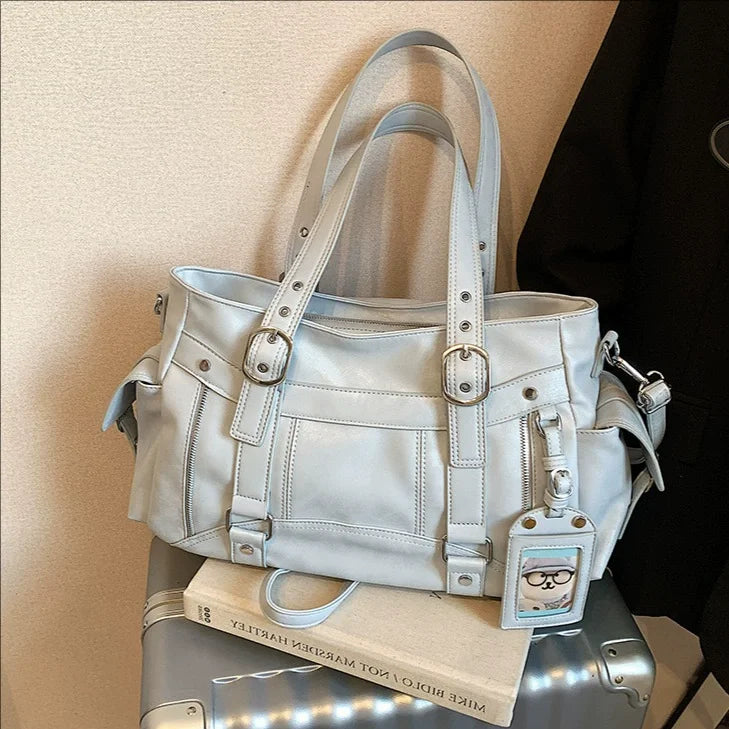 Large Capacity Tote Bag Trendy Sweet-and-Cool Style 2026 New Fashion Versatile Handbag Simple Commuting Crossbody Shoulder Bag