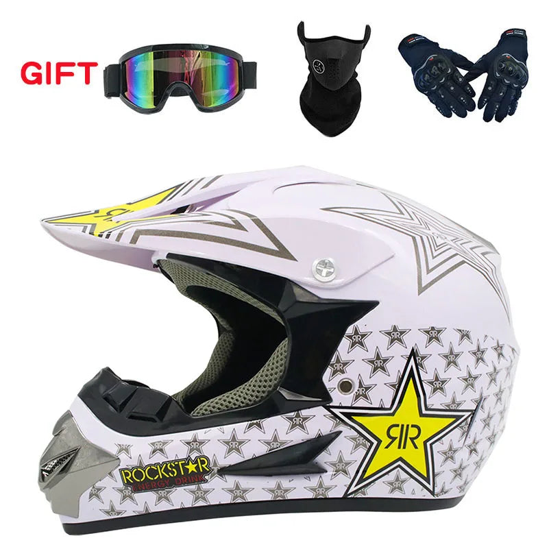 Kirim 3 Buah Hadiah Helm Sepeda Motor Helm Off-Road Sepeda Downhill AM DH Cross Helm Capacete Motocross Casco helmet motorcycle