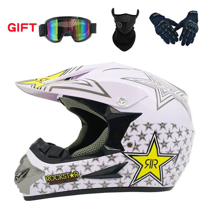 Kirim 3 Buah Hadiah Helm Sepeda Motor Helm Off-Road Sepeda Downhill AM DH Cross Helm Capacete Motocross Casco helmet motorcycle