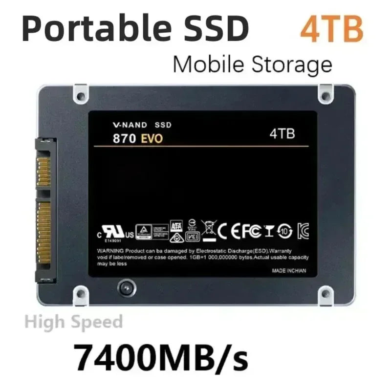 Lenovo 4TB Solid State Disk SSD 870 EVO 1TB 2TB Internal HDD Hard Drive Sata3 2.5 Inch For Laptop Microcomputer DesktopLenovo