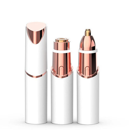 2 in 1 Face Shaver and Eyebrow Trimmer Rechargeable Lips Body Facial Hair Remover Women Electric Portable customer logo package