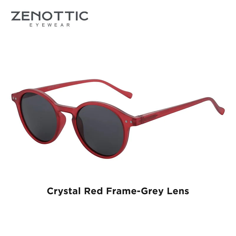 ZENOTTIC Retro Polarized Sunglasses 2026 2025 Men Women Vintage Small Round Frame Sun Glasses Polarized Lens UV400 Goggles Shade