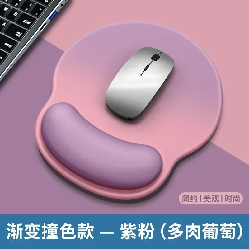 Gradient Mouse Pad Wrist Guard with Wrist Rest Mouse Pad Wrist Support Computer Silicone Mouse Pad