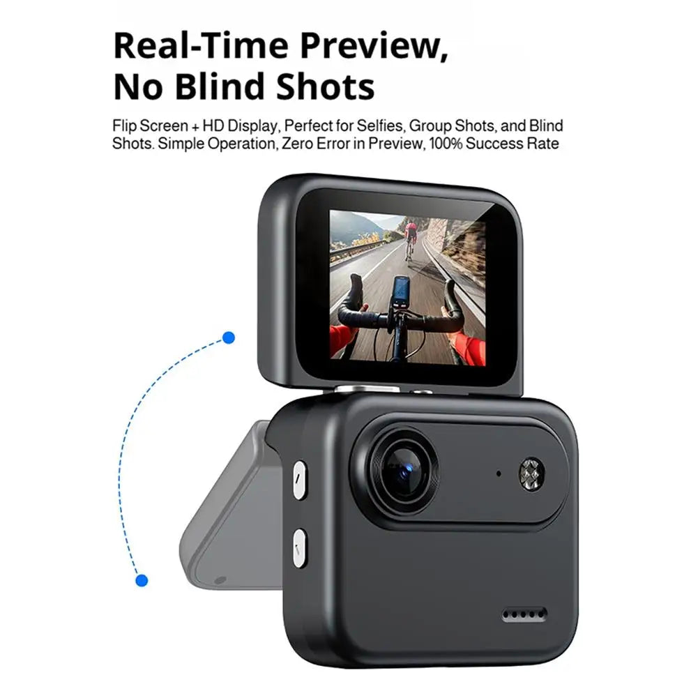 Y360 action camera with flip screen 4K ultra-high definition recording VLOG ready image stabilization wide-angle lens loop camer