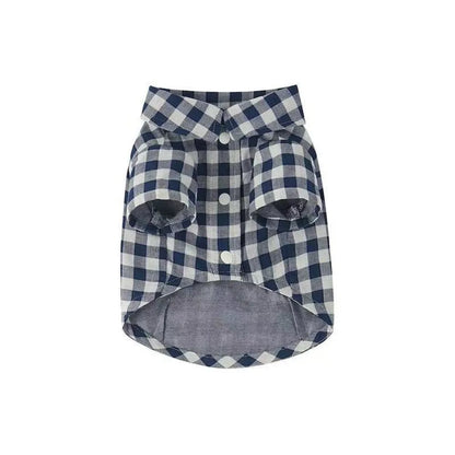 Pet Decoration Comfortable Ins Plaid Shirts Pet Clothing Elegant Fashion Dogs Pajamas Costume Cute Cat Dog Clothes Proposal