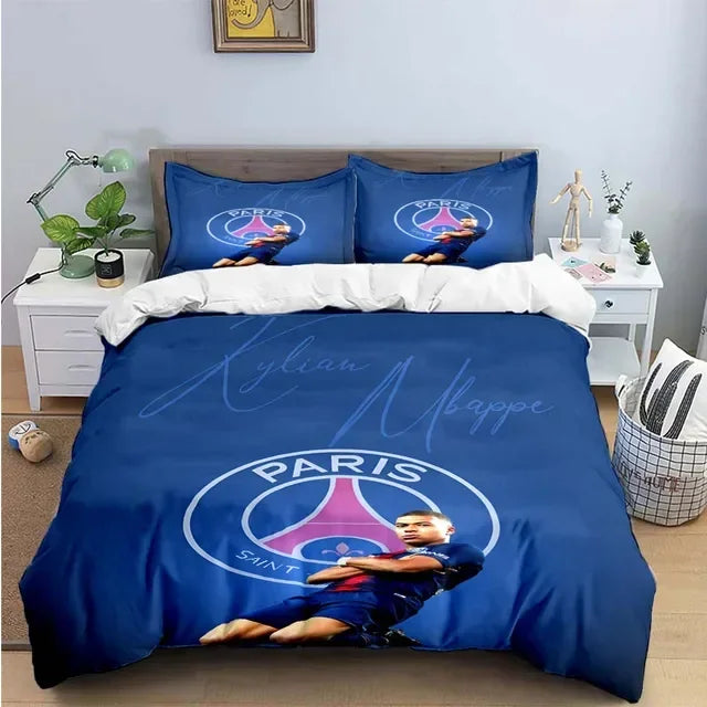 Fashion Football M-Mbappe Digital Printing Bedding Set Duvet Cover Comforter Bed  Youth Kids Girl Boys Birthday Gift