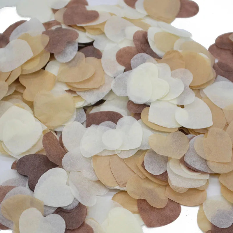 2.5cm 1000pcs Heart Shape Multicolor Paper Confetti  Balloon Filler Table Decoration Engagement Event Party Supplies