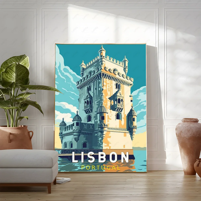 Pictures Portugal Painting Poster Room Decor Home Decoration Interior Wall Art Printing Waterproof Bathroom BedRoom Posters Gift