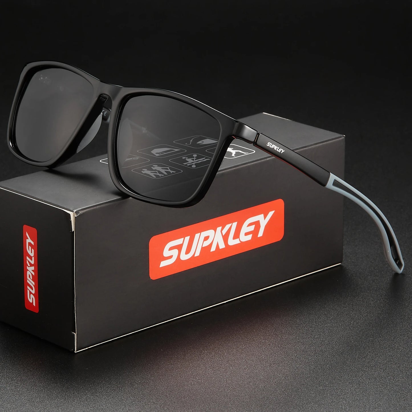 SUPKLEY Sports Sunglasses for Men Women Comfortable Light Weight Polarized Sun Glasses UV400 Eyewear Accessory Best Gift Choice