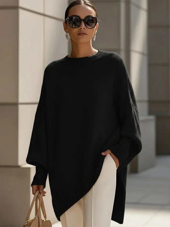 LEOSOXS 2025 Autumn/winter Cashmere Casual Round Neck Pullover Knitted Sweater for Women Loose and Lazy Style Solid Color Tops