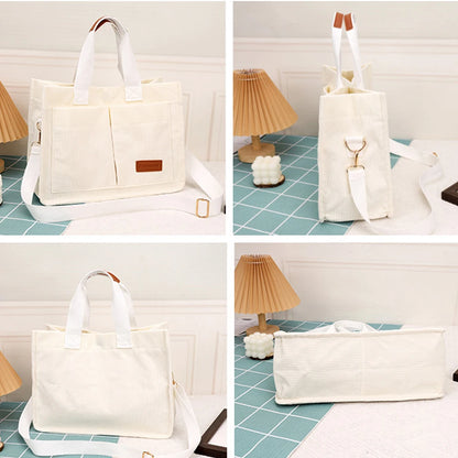 Ladies' handbag, large capacity new fashionable canvas shoulder bag, crossbody bag, commuting bag  zwq