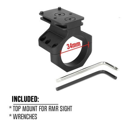COMM C1 Modular Mount 1.54"/1.70" Optical Centerline Height 30/34mm Ring Size ScopeMount With Offset Optic Adapter