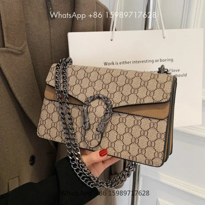 Fashion Popular Women's Bag Trend Brand Retro Chain Shoulder Bag High Quality Ladies Crossbody Bag Designer Luxury Handbag