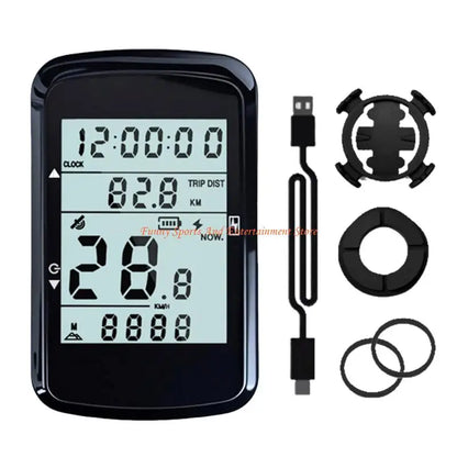 C4DE Bike Computer Multifunction Bicycles Stopwatches Digital Computer Speedometers