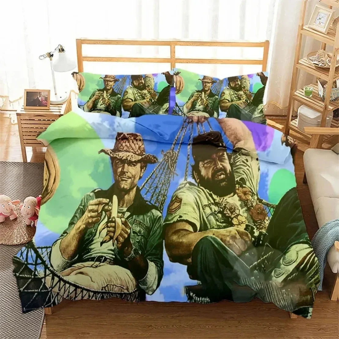 3D Printed film star Bud Spencer Terence Hill Bedding Set Duvet Covers Pillowcases Comforter Bedding Set Bedclothes Textile Home