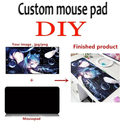 Computer Mouse Pad Desktop DIY PC Mouse Pad 900x400mm Natural Non-Slip Natural Rubber Carpet Mice Mats Custom Game Cool Mousepad